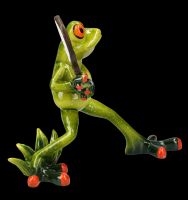 Funny Frog Figurine - Tennis Ace