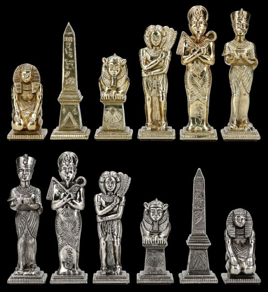 Schachfiguren Ägypten - Metall groß