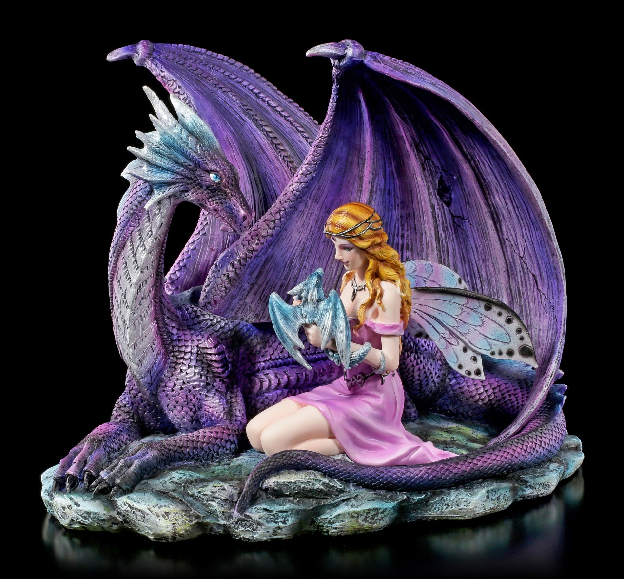 Dragon Figurine with Fairy - Mothers Love