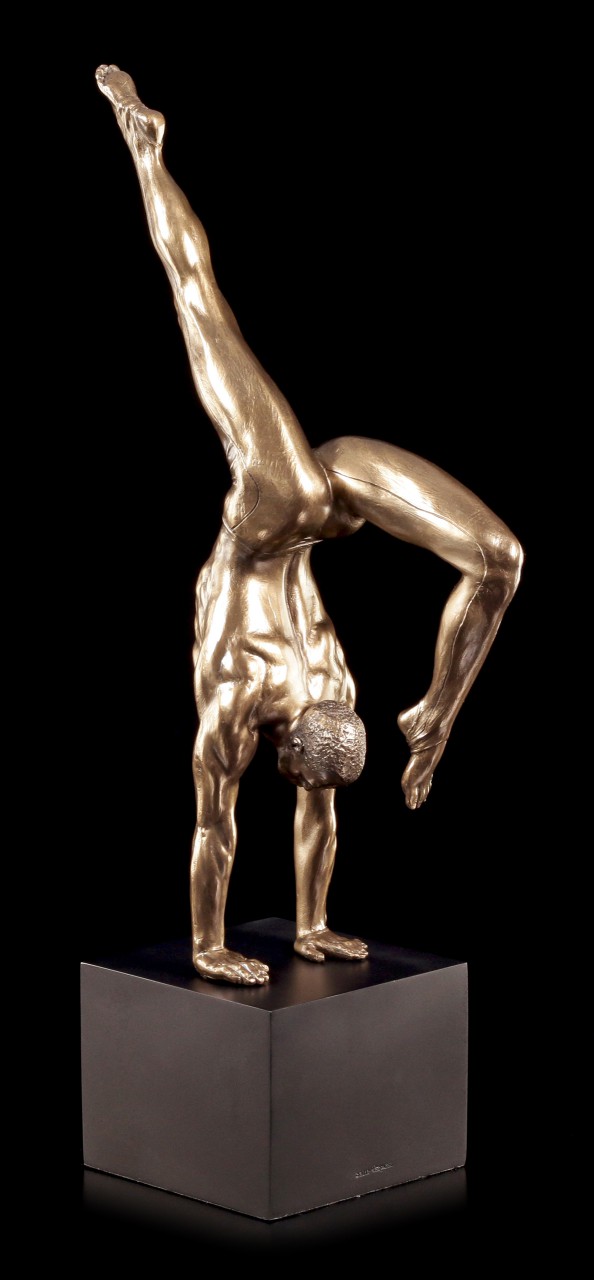 Nude Figurine - Man performs Handstand