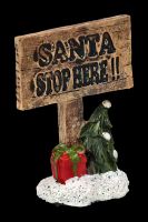 Elfen und Pixie Schild - Santa Stop Here