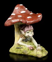 Pixie Figurine in Mushroom as Bookends