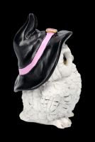 Snowy Owl Figurine with Witch Hat - Snowy Spells