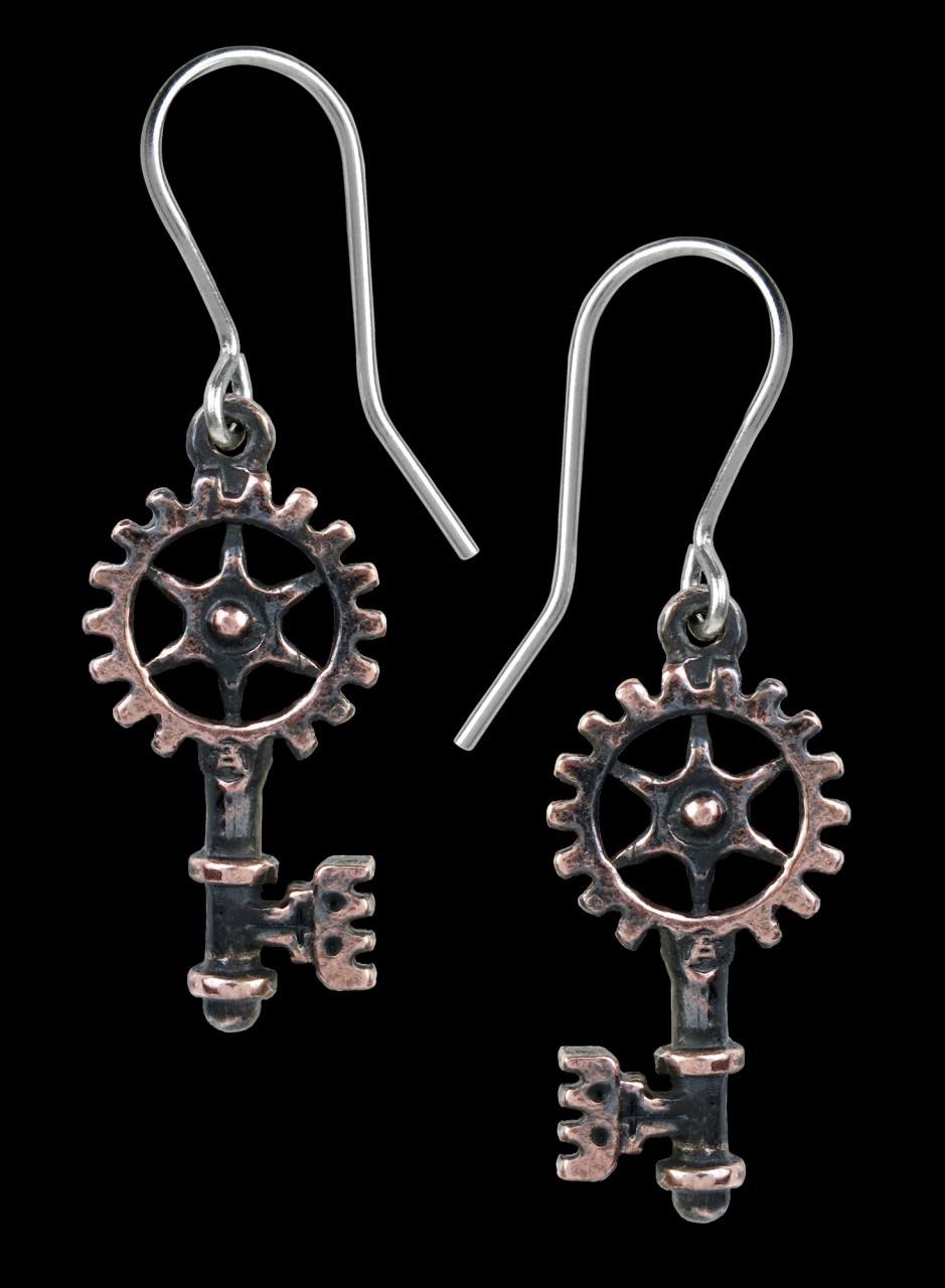 Alchemy Steampunk Earrings - Clavitraction