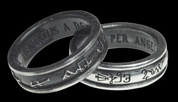 Demon Black & Angel White - Alchemy Gothic Ring Pair