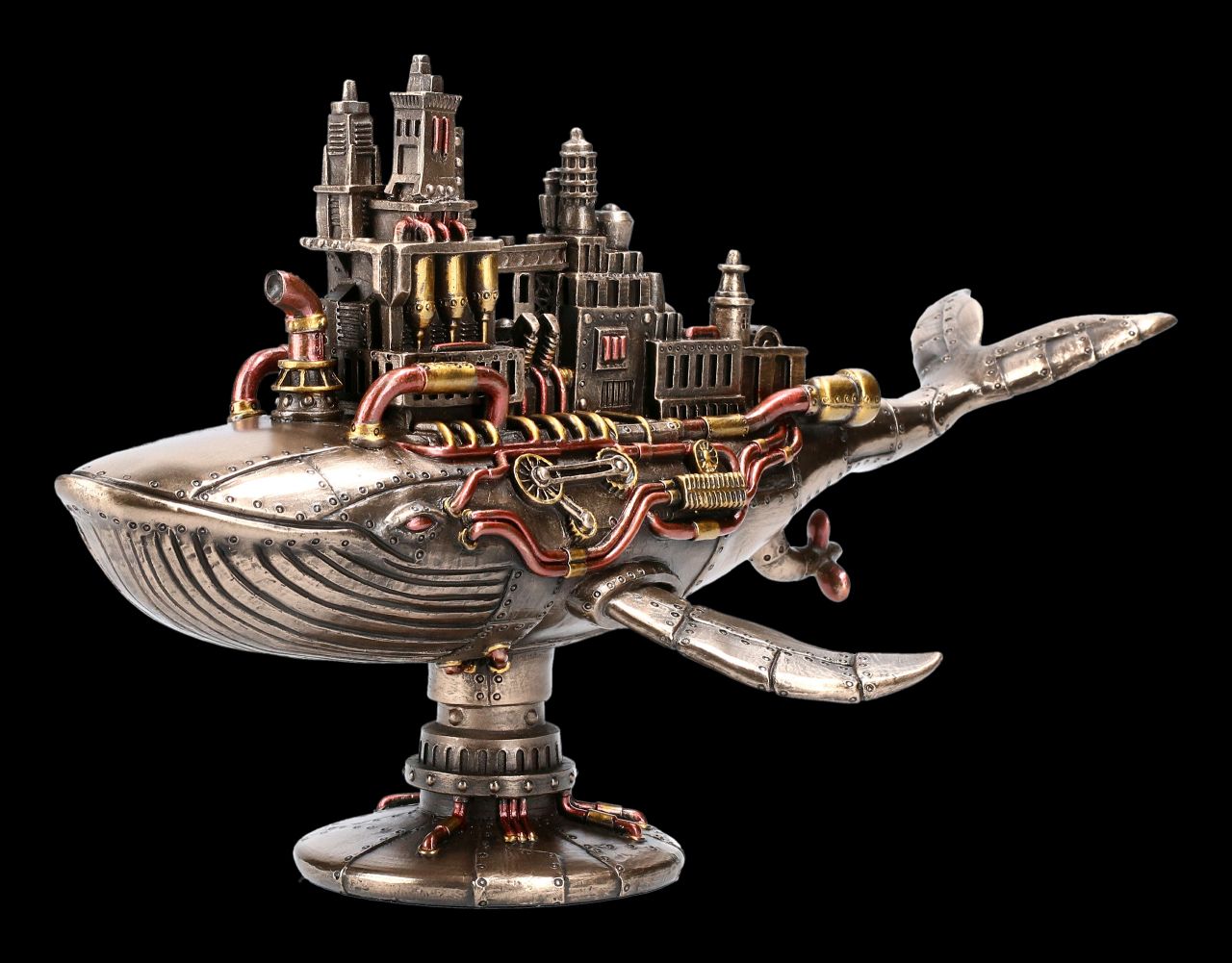 Steampunk Figurine - Whale with Colony