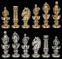 Chess Figurines Roman Busts - Metal