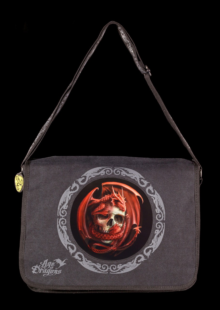 Messenger Bag with 3D Picture - Dragon and Skull