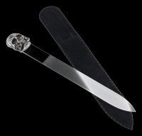Glass Nail File - Skull with Rose