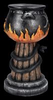 Candle Holder - Witch&#39;s Cauldron with Snake