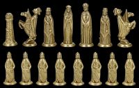 Mittelalter Schachfiguren aus Metall - klein