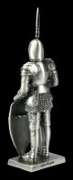 Pewter Knight Figurine - Templar with Jousting Lance