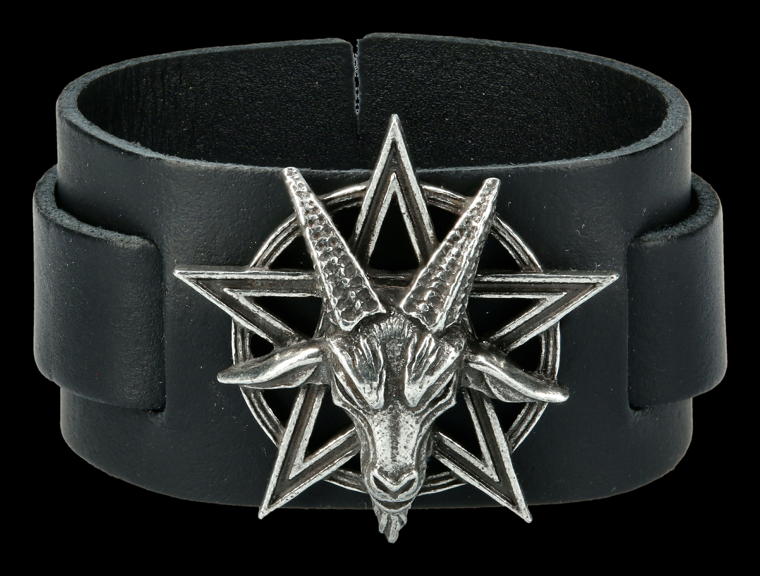 Desmodus Gothic Armreif Vampir Alchemy Leder-Armband mit Fledermaus 