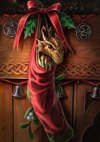 Fantasy Weihnachtskarte - Magical Arrival inkl. Umschlag