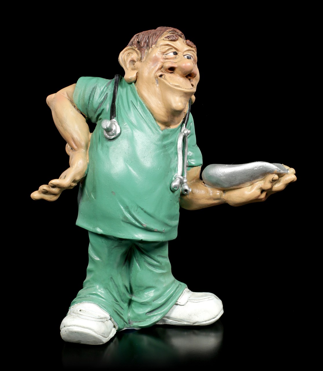 Funny Job Figurine - Male Nurse with Bed Bowl