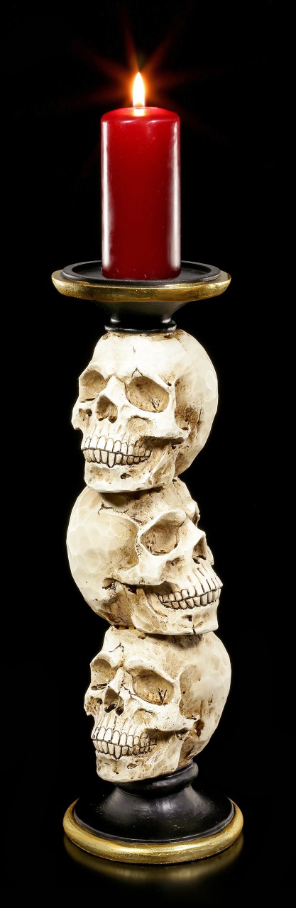 Candle Holder - Skull Pillar