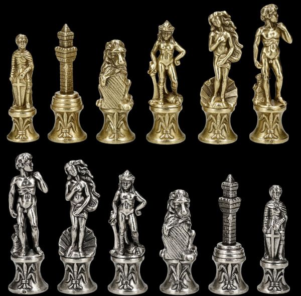 Schachfiguren Florentiner - Metall