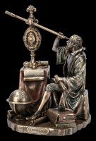 Galileo Galilei Figurine on Telescope