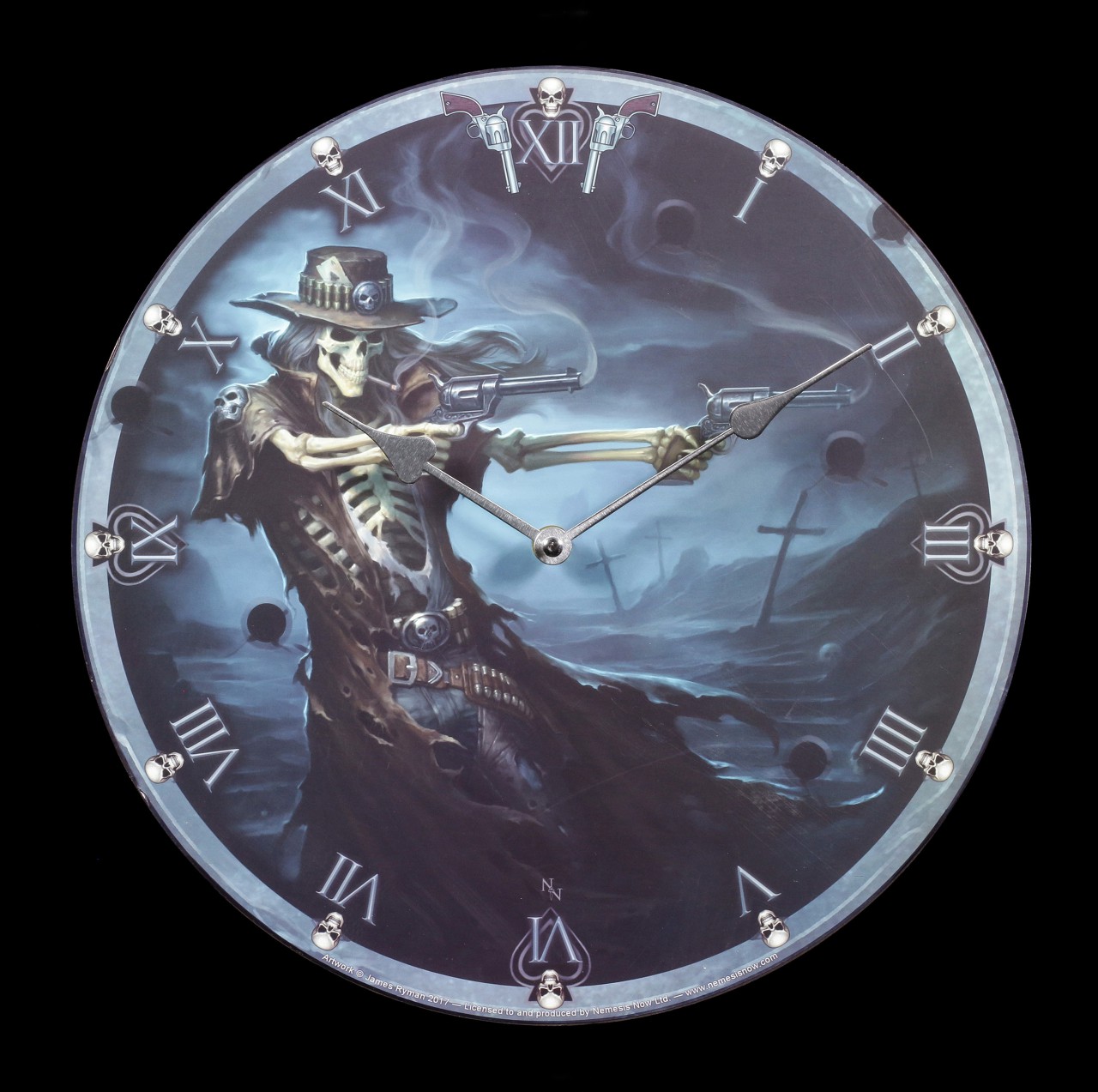 Wall Clock with Reaper - Gunslinger