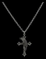 Raven Cross Necklace - Crux Corvis