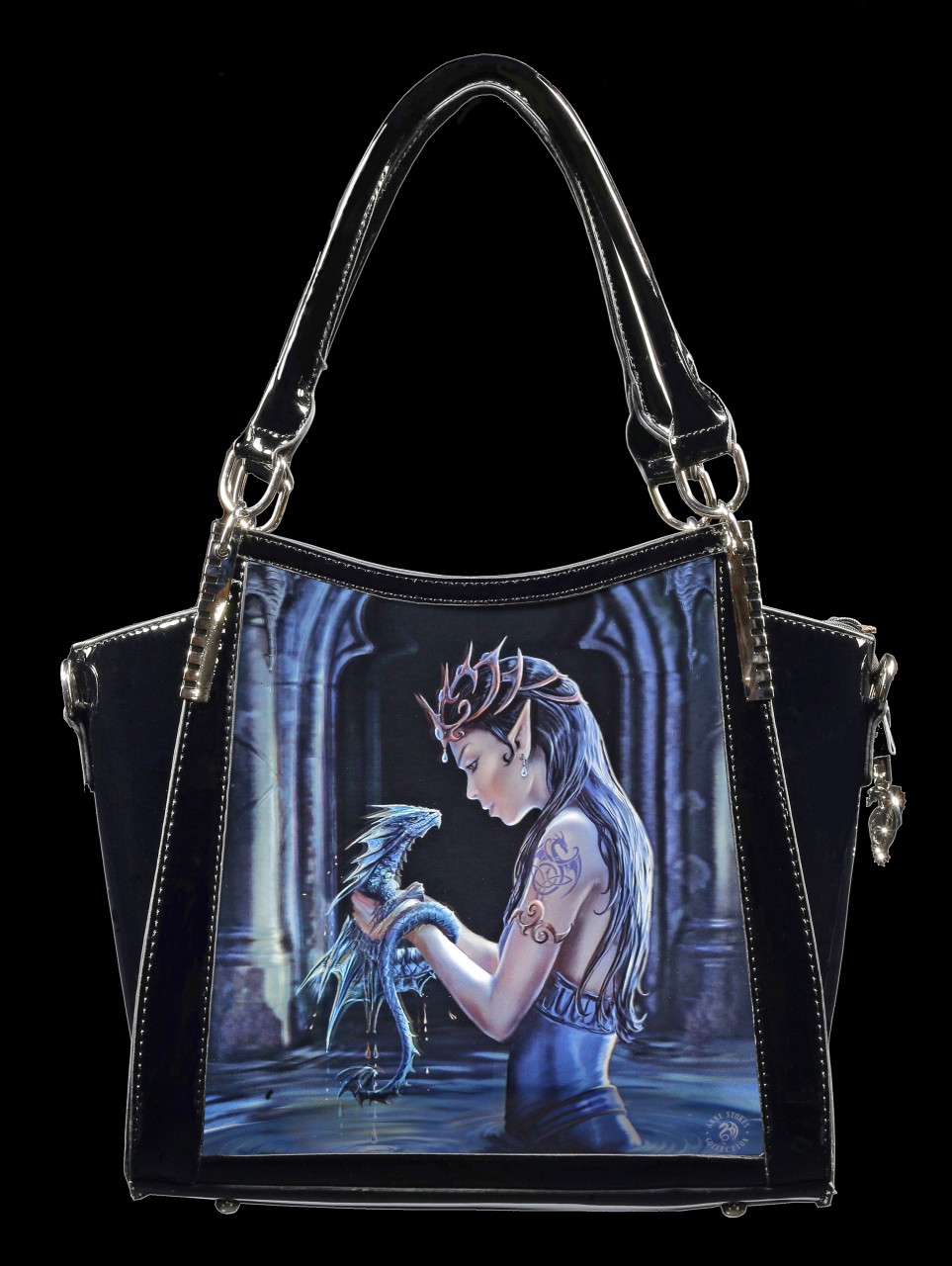 Gothic Handbag with 3D Picture - Water Dragon