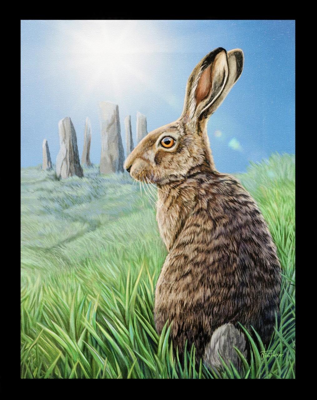 Small Canvas with Hare - Solstice