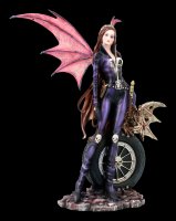 Fairy Figurine - Naira with Skeleton Dragon