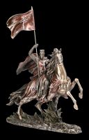 Ritter Figur - Templer Reiter mit Flagge