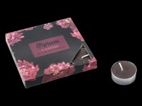 Schwarze Teelichter - 9 Stück - Opium