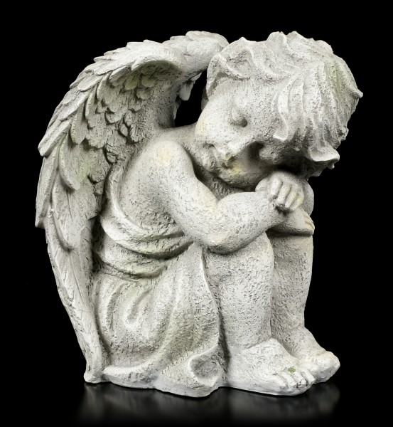 Angel Garden Figurine - Sleeping Child right - small