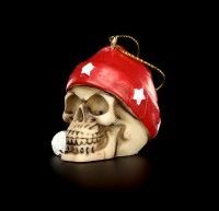 Christmas Tree Decorations - Skulls with Santa Hat