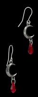 Crescent Moon Earrings - Red Tears of Moon
