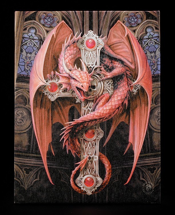 Small Canvas - Gothic Guardian by Anne Stokes