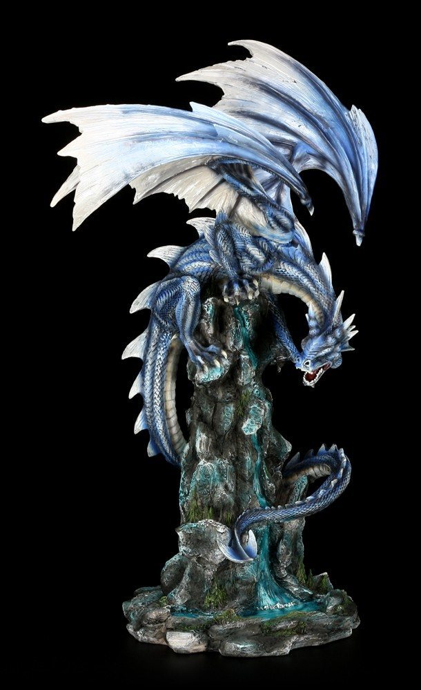 Large Dragon Figurine - Observia at the Waterfall