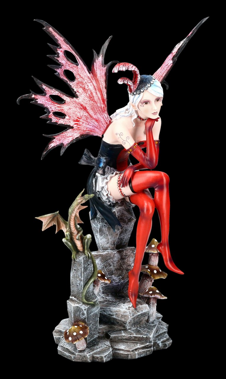 Roxana mit Drache Fee Statue Große Elfen Figur 