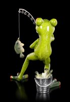 Funny Frog Figurine - Fishing