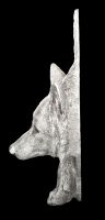 Wandrelief - Schleichender Wolf silber