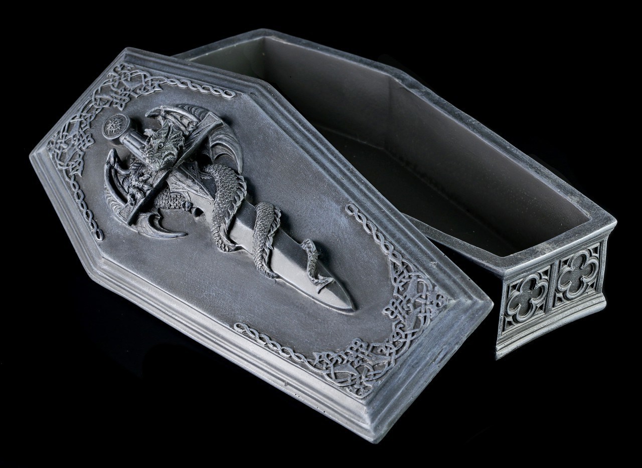 Coffin Box with Dragon and Sword