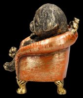 Bulldog Figurine - Puppy Sleeping on Armchair