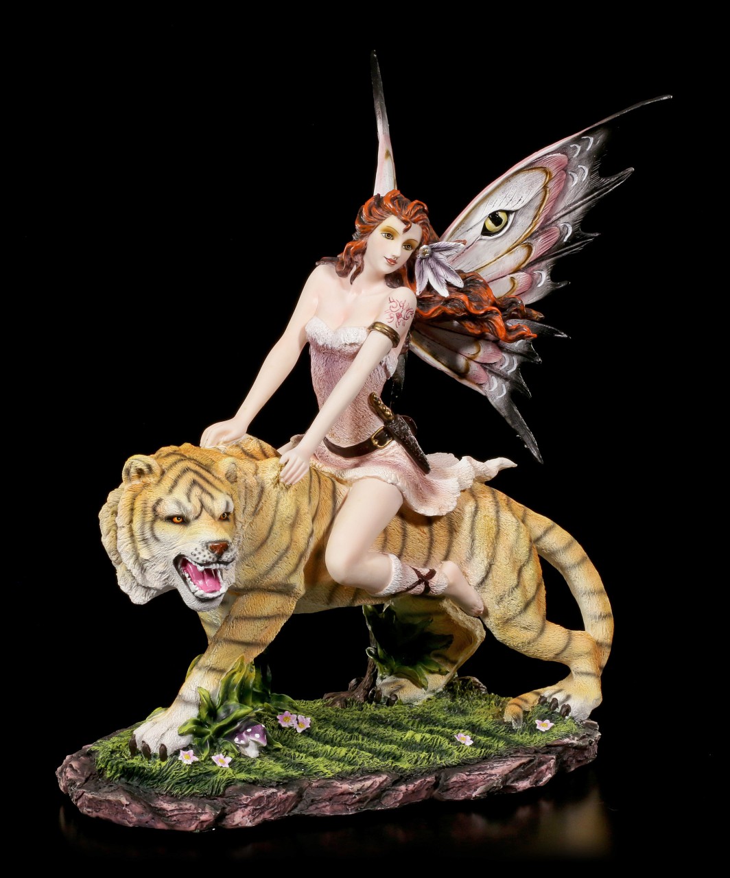 Elfen Figur - Perjana die Kämpferin auf Tiger