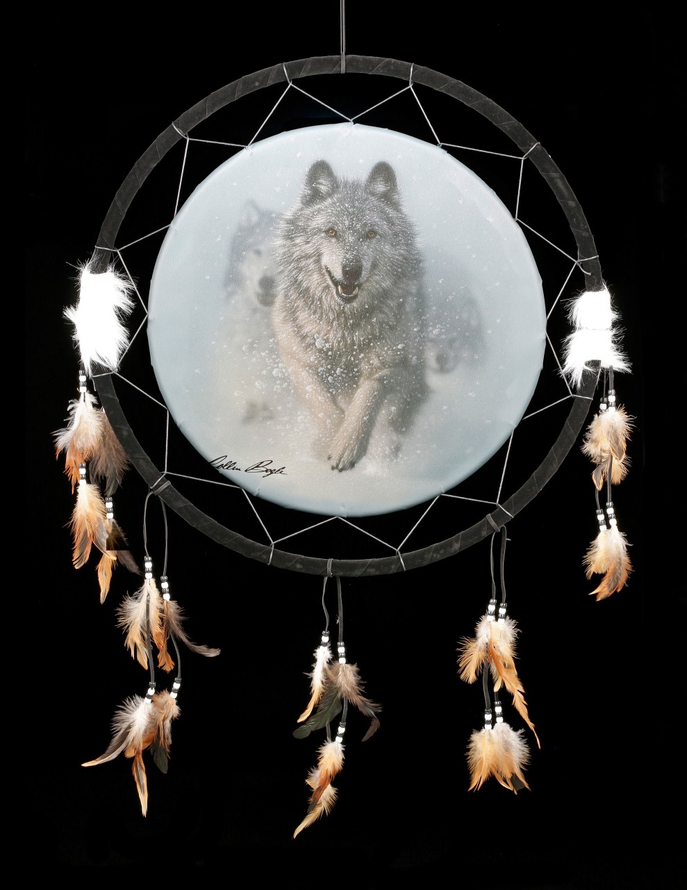 Large Dreamcatcher with Wolf Pack - Run Wild