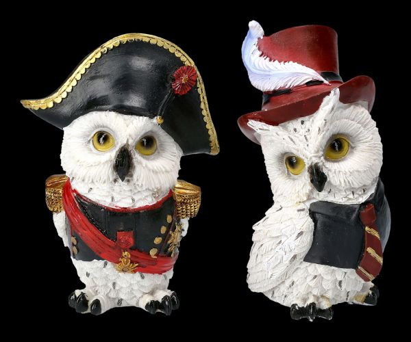 Snowy Owl Figurine Set - Feathered Nobles