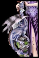 Elfen Figur - Melissa mit Drachen