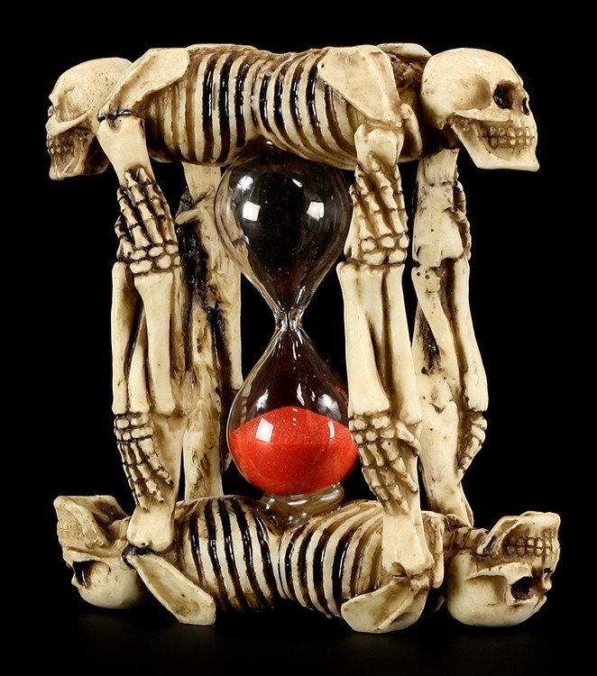 Hourglass with Skeletons