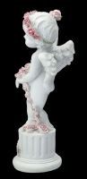 Angel Figurine - Cherub with Roses on Column