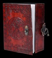 Leather Journal - Tree of Life with Lock