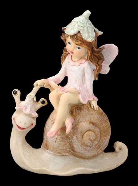 Fairy Figurine - Flower Fairy Riding on Snail