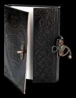 Leather Journal with Lock - Witchboard black