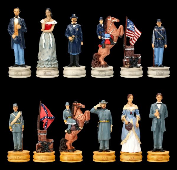 Schachfiguren Set - Amerikanischer Bürgerkrieg