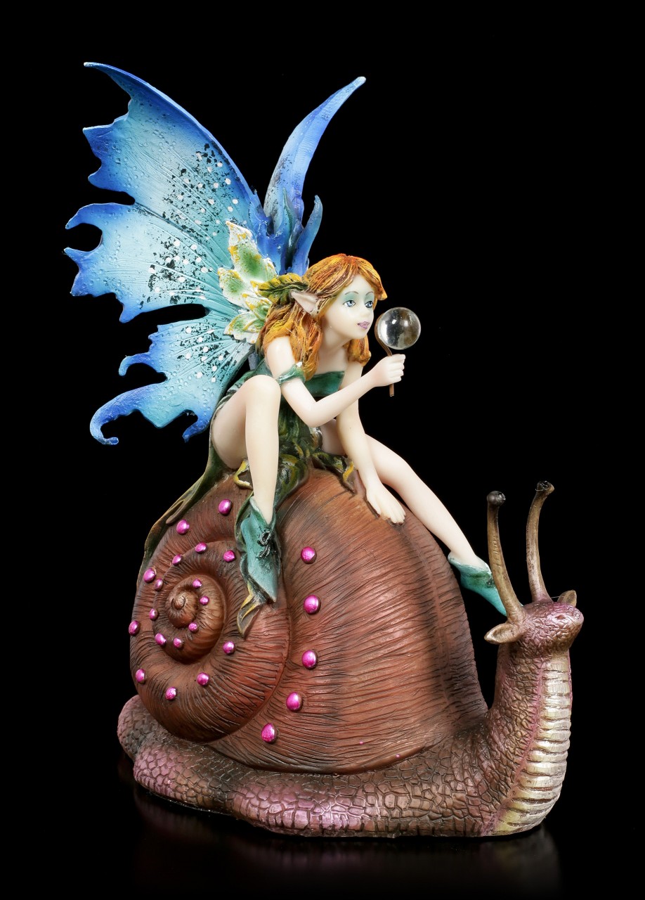 Fairy Figurine rides on Snail - Slow Ride